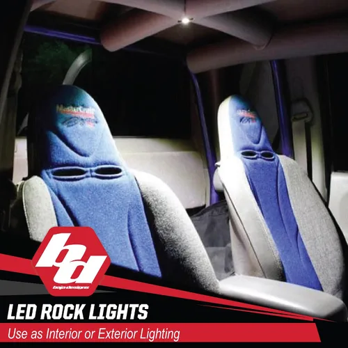 Miniatura 6 de Kit de luz LED para roca Baja Designs - 4 piezas. LED con arnés de cableado (blanco)