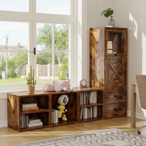 Miniatura 7 de FUSUNBAO Organizador de Almacenamiento de Cubos Mágico DIY Apilable para el Hogar, Libros, Ropa, Juguetes - Sistema de Almacenamiento Modular