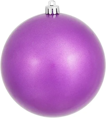 Miniatura 43 de Vickerman Adorno de bola de Navidad inastillable con acabado de lentejuelas con tapa perforada, 6 por bolsa, 4 pulgadas, color negro