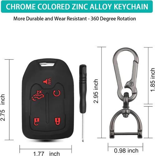 Miniatura 4 de MILD EAST 2 piezas de fundas de llave inteligente de silicona para 2025 2024 2023 2022 2021 2020 GMC Sierra 1500 2500HD 3500HD y Chevy Chevrolet