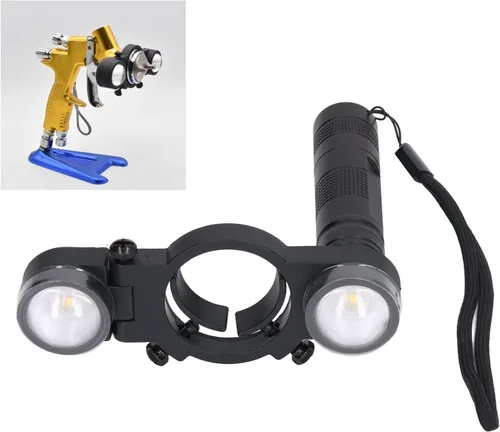 Miniatura 7 de Pistola de pintura en aerosol, luz universal de llenado de pistola de pulverización automotriz con 3 niveles de brillo, sistema de iluminación LED