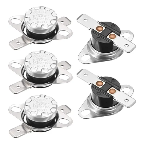 Miniatura 48 de uxcell KSD301 Termostato 32.0 °F/32 ° F 10 A Normalmente Cerrado N.C Ajuste Snap Disc Interruptor de temperatura para microondas, horno, cafeteras 2