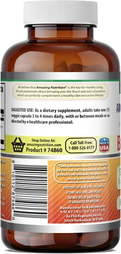 Miniatura 4 de Amazing Formulas Bromelain 500mg 2400 GDU, 60 cápsulas vegetarianas Sin OMG Sin gluten Fabricado en Estados Unidos Ideal para vegetarianos