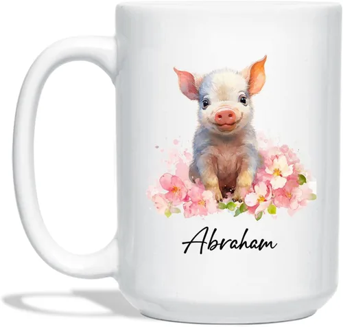 Miniatura 19 de Taza de café de bisonte personalizada de 11 onzas y 15 onzas, taza de té blanca de bisonte bebé, regalos para niñas, niños, niñas, niños, mejores