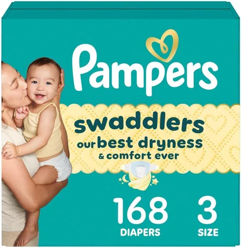 Miniatura 39 de Pañales Pampers Swaddlers, Talla 1 (8-14 libras), 198 unidades, absorbentes, mantiene al bebé seco y cómodo, pañal desechable seguro para la piel