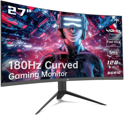 Miniatura 15 de KTC Monitor de juegos de 27 pulgadas 1440p 170Hz, 2K QHD 1ms GTG Fast IPS, HDR, HDMI/USB C/DP, FreeSync y G-Sync, ajustable en giro, inclinación