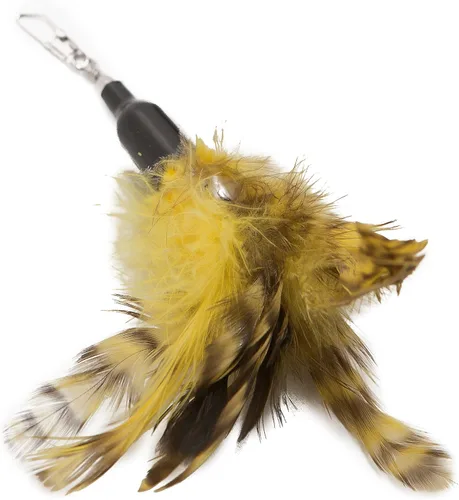 Miniatura 4 de Paquete de 6 repuestos de plumas de juguetes para gatos: añade vida al juguete favorito de tu gato con este paquete múltiple de recarga de plumas