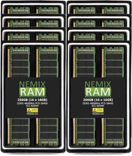 Miniatura 14 de NEMIX RAM Kit de memoria de servidor registrado DDR5 4800MHZ PC5-38400 1Rx4 1.1V CL40 288-PIN ECC RDIMM compatible con ASUS 2U4N Servidor