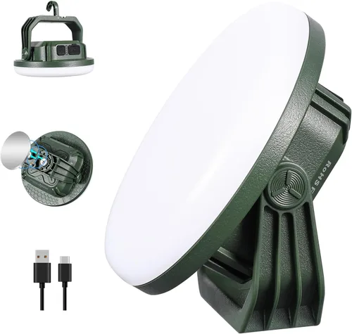 Miniatura 11 de VAVOFO Linterna LED de Campamento Recargable de 30W, 3000LM, 124 LED con 3 Modos de Iluminación, Luz Portátil para Tienda de 7200mAh con Imán