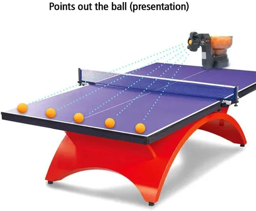 Miniatura 5 de Robot de tenis de mesa Máquina automática de robot de ping pong para entrenamiento Robot de tenis de mesa Actualización Ping Pong Robot