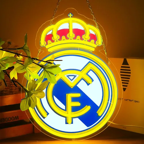 Miniatura 10 de Letreros de neón AHlove de deportes de fútbol para decoración de pared, luces LED de neón FC para dormitorio, guarida del hombre, regalos