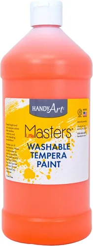 Miniatura 54 de Handy Art Little Masters - Pintura al temple lavable, turquesa, botella de 128 onzas, brillante y mezclable, alta opacidad, colores lavables
