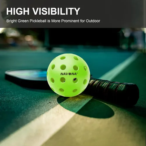 Miniatura 4 de Navona 48 Pack Premium 40-Holes Outdoor Pickleball Balls, Meet USAPA Official Requirement, Perfectly Balanced, High Bounce True Flight, Durable