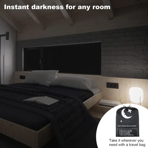 Miniatura 6 de Vanten 2025 Cortinas opacas mejoradas, cortinas de 118" x 57", material 100% opaco con cintas adhesivas, cubierta de ventana para cuarto de bebé