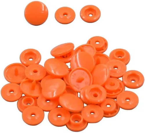 Miniatura 8 de Botón a presión de plástico rosa brillante tamaño 20 100Sets coser en sujetadores de plástico para ropa brillante T5 redondo -B47 Rosa brillante-b47