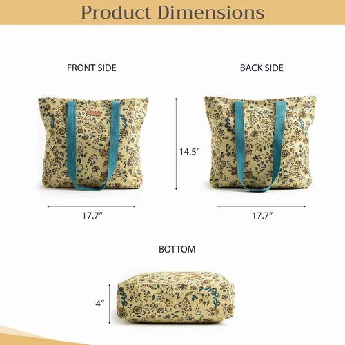 Miniatura 5 de Maison d' Hermine - Bolsa de lona de algodón reutilizable para mujeres, con asa para el hombro, bolsas a granel para compras y viajes