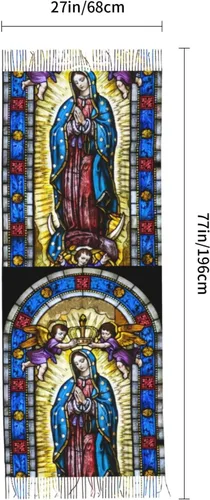 Miniatura 5 de Waygotee Our Lady Of Guadalupe Virgin Mary Soft Cashmere - Bufandas ligeras para mujer, chales grandes y envolturas
