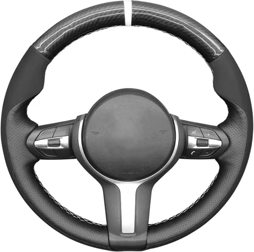 Miniatura 33 de MEWANT - Funda para volante de automóvil cosida a mano de Athsuede para BMW F87 M2 F80 M3 F82 M4 M5 F12 F13 M6 F85 X2 X5 M F86 X6 M F33 F30 M