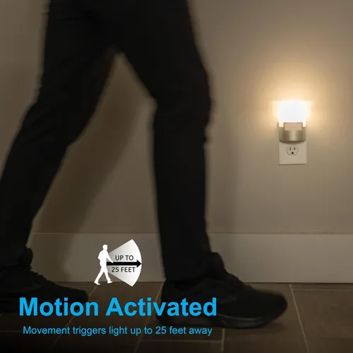 Miniatura 2 de GE - Luz nocturna LED con sensor de movimiento, enchufable a la pared, 40 lúmenes, blanco suave, certificada UL, eficiencia energética, luz nocturna