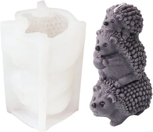 Miniatura 3 de Molde de silicona de panda apilable 3D para fondant, chocolate, decoración de pasteles, vela, jabón, arcilla polimérica, adorno de yeso, arte