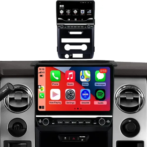 para Ford F150 Actualización de Radio 2009 2010 2011 2012, Estéreo con Pantalla Táctil QLED, CPU de 8 Núcleos, Compatibilidad con Carplay Android