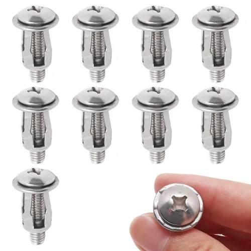 Miniatura 13 de Anclajes de Pared Huecos con Tornillos de Servicio Pesado, Pernos Molly de Acero al Carbono Galvanizado en Zinc Anclajes de Pared para Paneles