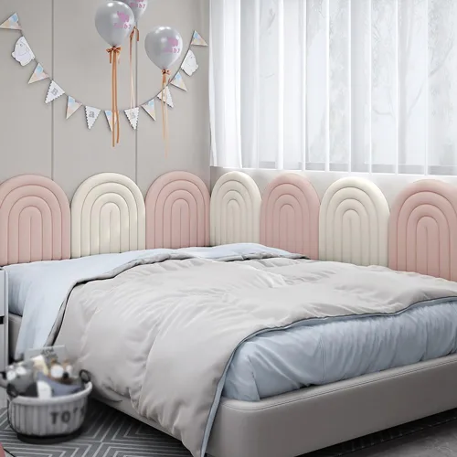 Miniatura 3 de Acolchado de pared anticolisión para niños, paneles de pared tapizados, panel de pared 3D, cabecero autoadhesivo para decoración de paredes