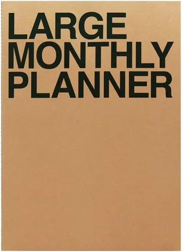 JSTORY Planificador Mensual Grande Se Mantiene Plano Sin Fecha Todo el Año, Cubierta Flexible, Organizador de Metas/Tiempo, Papel Grueso, Ecológico,