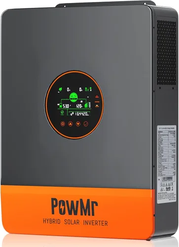 PowMr Inversor solar híbrido de 5000 W 48 V CC a 110 V/120 VAC, inversor de fase dividida de 5200 W con controlador MPPT de 100 A, entrada