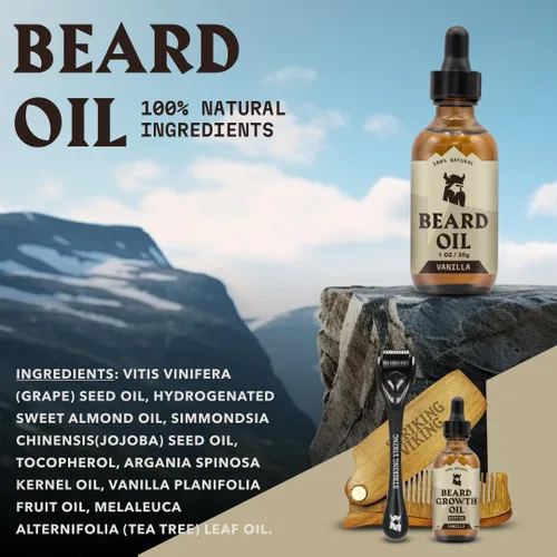Miniatura 4 de Striking Viking Aceite y bálsamo para barba, acondicionador sin enjuague para barba, domestica, estiliza, suaviza e hidrata la barba y el bigote.