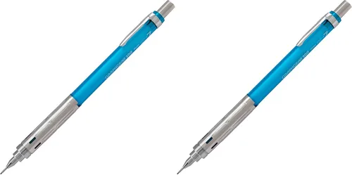 Miniatura 2 de Pentel Arts GraphGear 300 - Portaminas (0.012 in), línea extrafina, 1 paquete, barril naranja