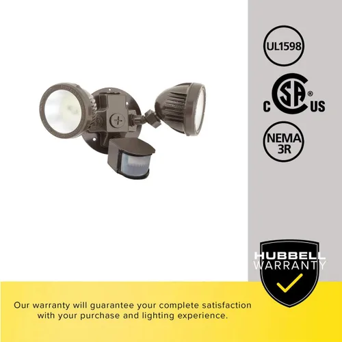 Miniatura 6 de Hubbell - Kit de luces LED resistentes a la intemperie con sensor de movimiento, acabado bronce oscuro
