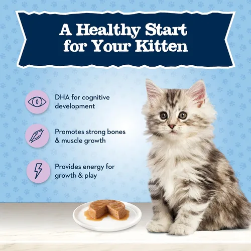 Miniatura 4 de Blue Buffalo Baby Blue - Alimento seco natural para gatos, fórmula de crecimiento saludable con DHA, receta de pollo y arroz integral, bolsa de 2