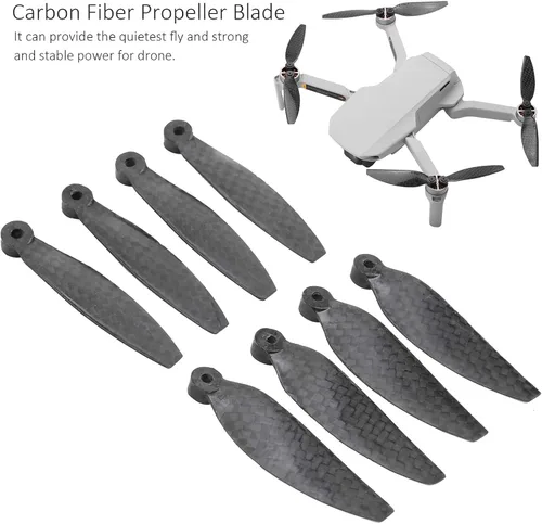 Miniatura 4 de Cuchilla de hélice para dron, hoja de hélice ligera de fibra de carbono compatible con mini 2 piezas de accesorios de repuesto para drones
