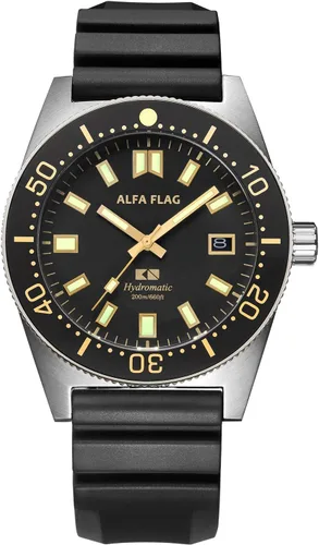 Miniatura 3 de Hydromatic AFHM200-1A9 - Reloj deportivo automático profesional para hombre, 656.2 ft660 pies, AFHM200-1A9, Buceo Profesional
