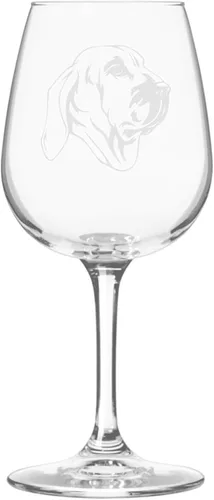 Miniatura 219 de Copa de vino de 12.75 onzas con diseño de perro grabado