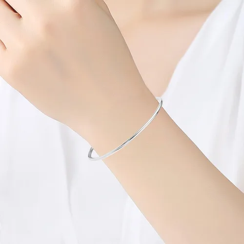 Miniatura 3 de Pulsera de plata de ley 925 para mujeresniñas, pulseras para mujer, pulseras de plata de ley 925 para mujer, pulseras delicadas