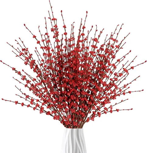 Miniatura 10 de Sggvecsy 10 piezas flores artificiales de jazmín de 29.5 pulgadas de largo, ramo de flores falsas altas, plantas de jazmín falsas, ramas secas