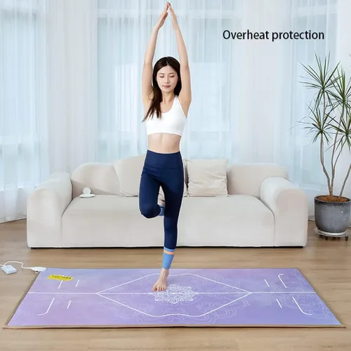 Miniatura 5 de EYPKPL Alfombra pequeña con calefacción de PVC para suelo de cuero, eléctrica, calefacción, almohadilla térmica para yoga, dormitorio y sala de estar