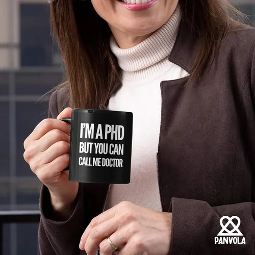 Miniatura 7 de I'm A PHD But You Can Call Me Doctor PhD Regalos de graduación Dr. Regalos de Dr. Taza de cerámica de 11 oz Negro 11 oz