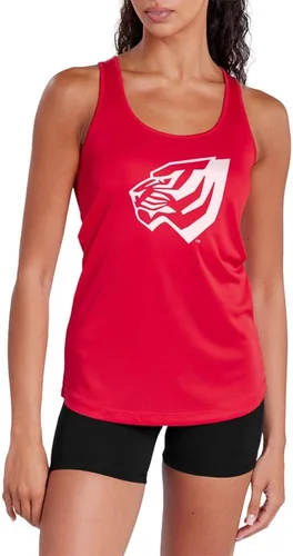 Miniatura 408 de Camiseta deportiva sin mangas oficial de NCAA Collegiate para mujer, con espalda cruzada, colección con logotipo primario