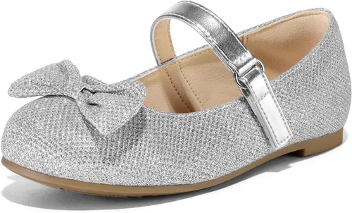 K KomForme Zapatos planos de ballet para niña, antideslizantes, suaves, Mary Jane, para caminar, fiesta, zapatos de vestir para niños pequeñosniños