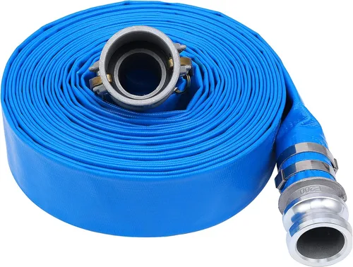 Miniatura 12 de Manguera de descarga plana de PVC de 1-1/2 pulgadas x 50 pies con accesorios de aluminio Camlock C y E, accesorio de bloqueo de leva tipo F