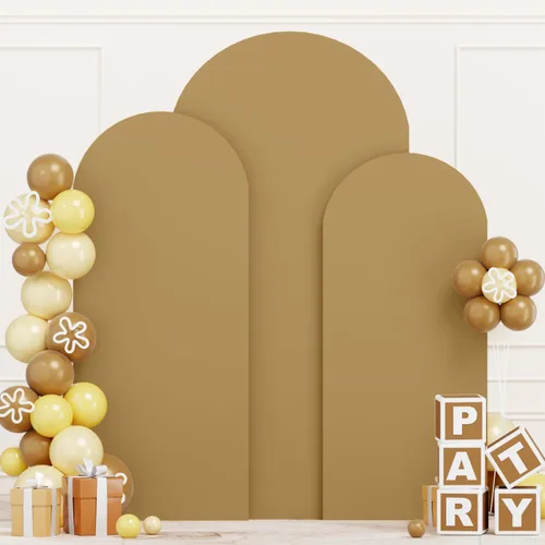 Miniatura 15 de Cubierta de Arco de Boda Verde Cazador 3.3x6.6 pies Spandex Elástico Chiara Cubierta de Telón de Fondo para Soporte de Arco de Parte Superior