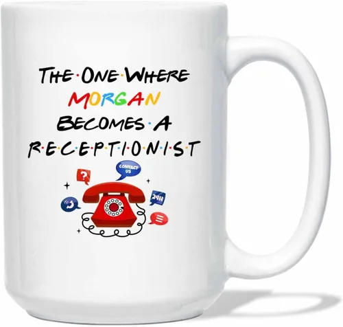 Miniatura 24 de Taza de café de recepcionista personalizada, regalos para agradecimiento, taza blanca de recepcionista, taza de viaje para recepcionistas, taza