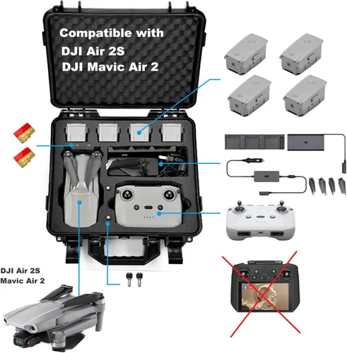 Miniatura 2 de Lekufee Funda de transporte compatible con el nuevo DJI Air 2S Drone o DJI Mavic Air 2 Drone Quadcopter y más accesorios Mavic Air 2