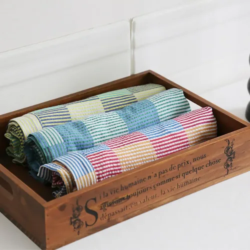 Miniatura 9 de Delantal de guinga medio delantal de algodón ligero para mujer