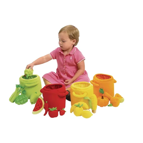 Miniatura 7 de Excellerations Colorido juguete de clasificación y conteo para niños pequeños, 19 piezas de clasificación de felpa y 1 tapete de felpa lavable de 24
