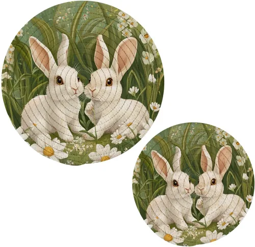 Miniatura 13 de Salvamanteles de flores de amapola otoñal para platos calientes, ollas y sartenes, salvamanteles tejidos de algodón, redondo, grande, decoración