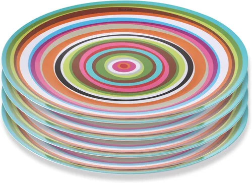 Miniatura 14 de French Bull Juego de 4 platos – Juego de 4 platos de ensalada de melamina de 9 pulgadas – Vajilla de melamina para interiores y exteriores – Foli